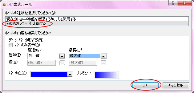 新しい書式ルール