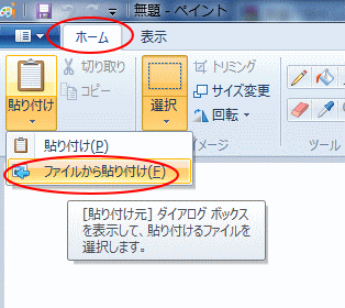 �t�@�C������\��t��