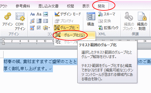 開発タブ